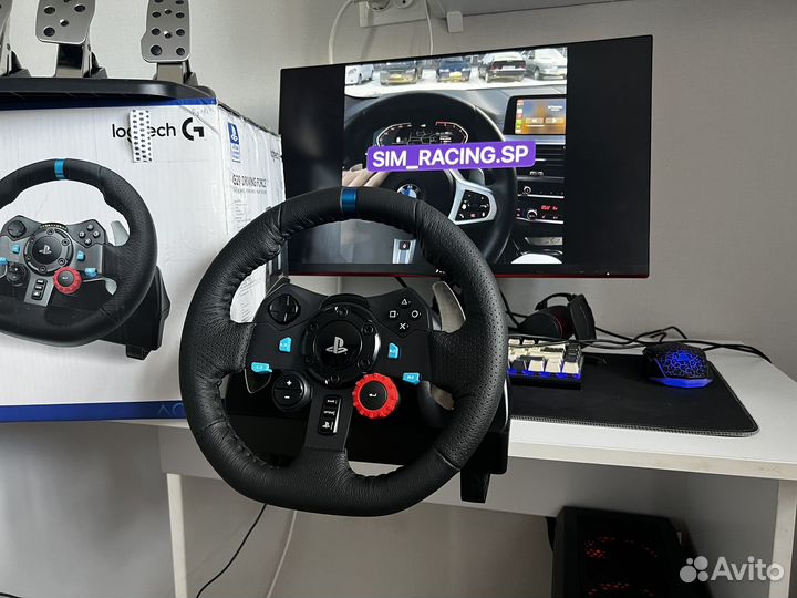 Игровой руль logitech g29+кпп (идеал, новый)