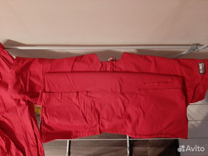 Хирургический костюм, ж, красный цвет