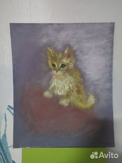Картина маслом котик