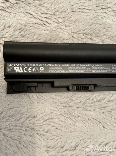 Усиленный аккумулятор для ноутбука Sony