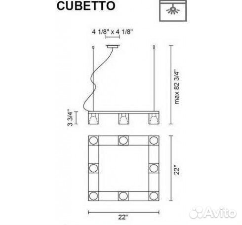 Подвесной светильник Fabbian Cubetto D28A0700
