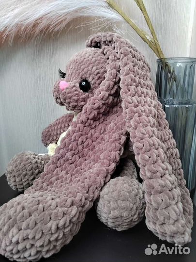 Заяц зайчик зайка Амигуруми ручная работа вязанный