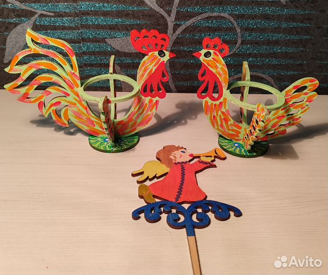 Петушки для яиц на пасху