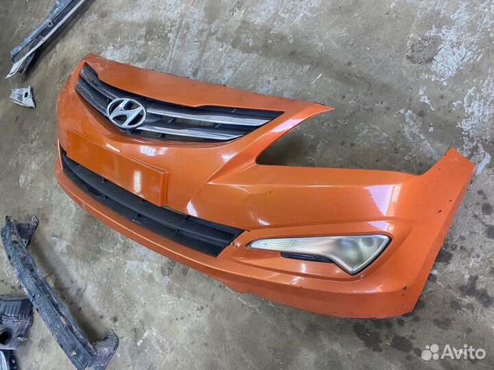 Бампер передний Hyundai Solaris рестайлинг