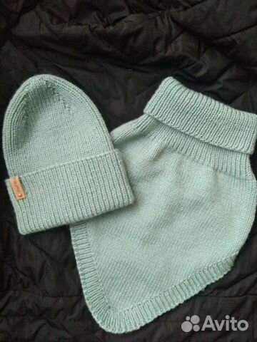 Комплект шапка и снуд-уголок