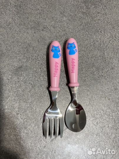 Детский столовый набор ложка и вилка