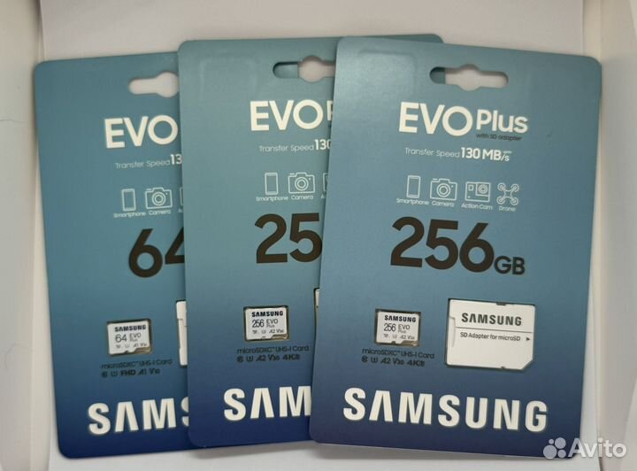 Карта памяти Samsung microsdxc 256Gb EVO Plus