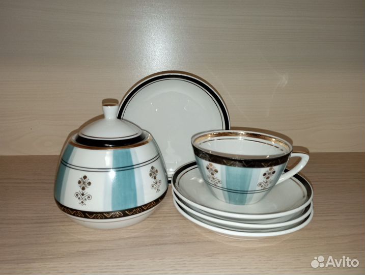 Кофейные пары и сахарница Рига