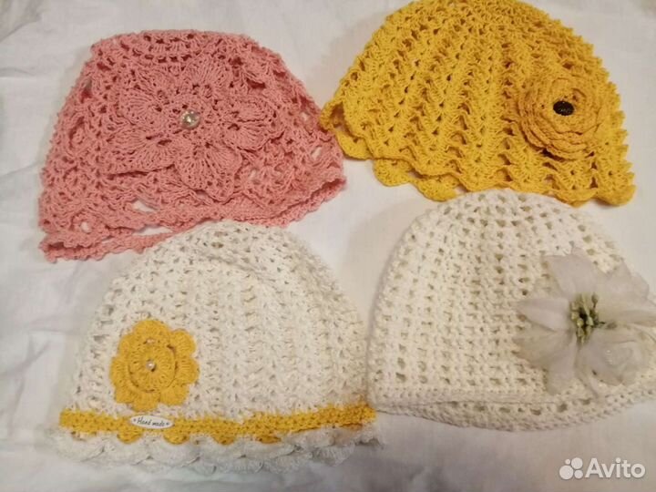 Шапочки и береты крючком