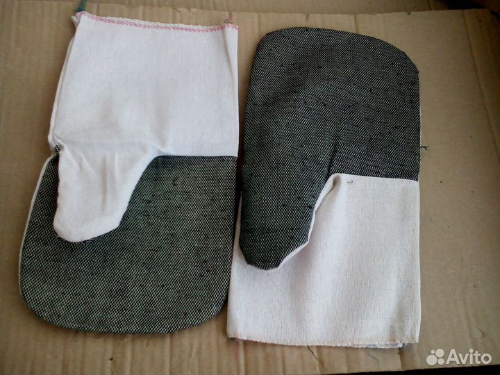 Рукавицы х/б с брезентовым наладонником, перчатки