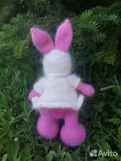 Вязаный зайчик, вязаная игрушка