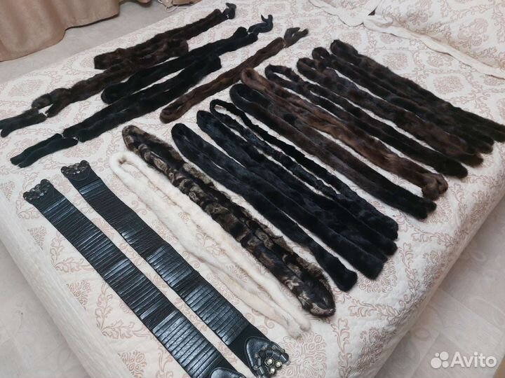 Пояса для норковой шубы новые