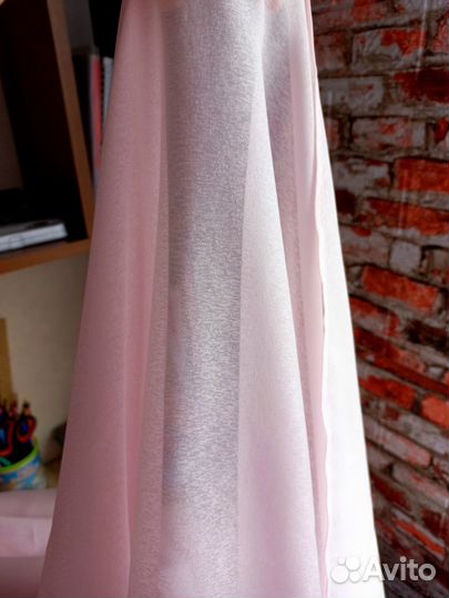 Тюль(нежно-розовый)новый