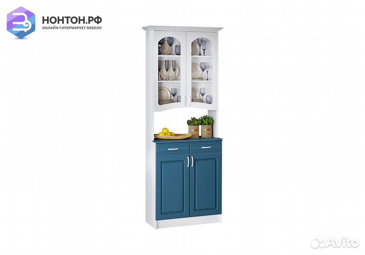 Буфет Констанция 2-х створчатый белый матовый / дж