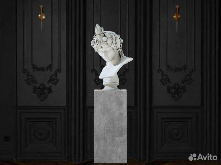 Скульптура бюст Антиной в образе Диониса 145 см