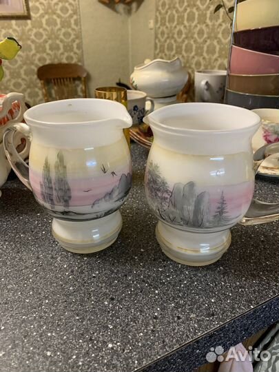 Два молочника ручная роспись