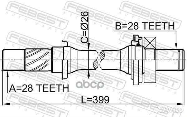 Полуось mazda 6 GG/GH 02-10 прав. mazda G003-25