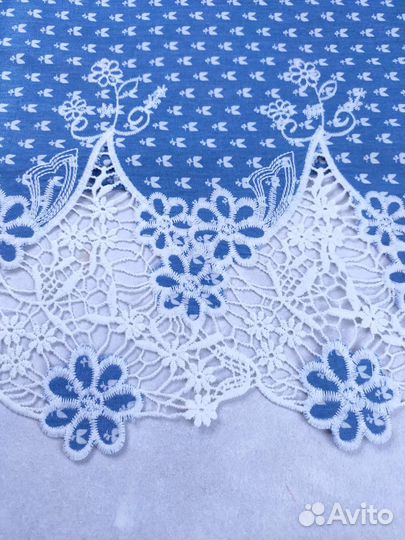 Ткань плательная вискоза с ажурным краем