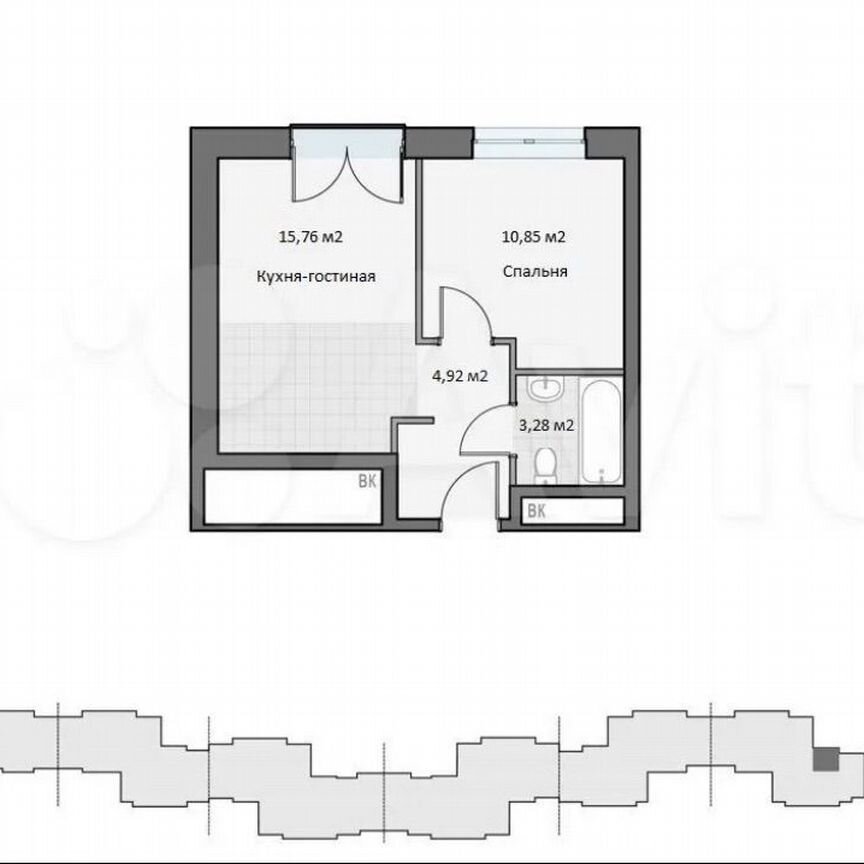 1-к. квартира, 35,7 м², 10/28 эт.