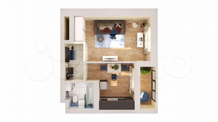 1-к. квартира, 37,4 м², 9/10 эт.