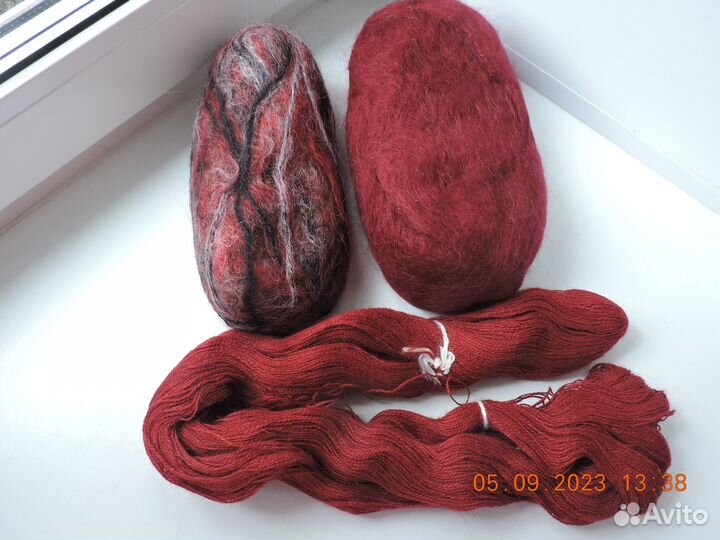 Пряжа для вязания: мохер, шерсть