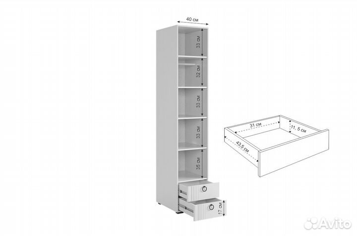 Ева Шкаф однодверный 101.01 (белое дерево/белый матовый)