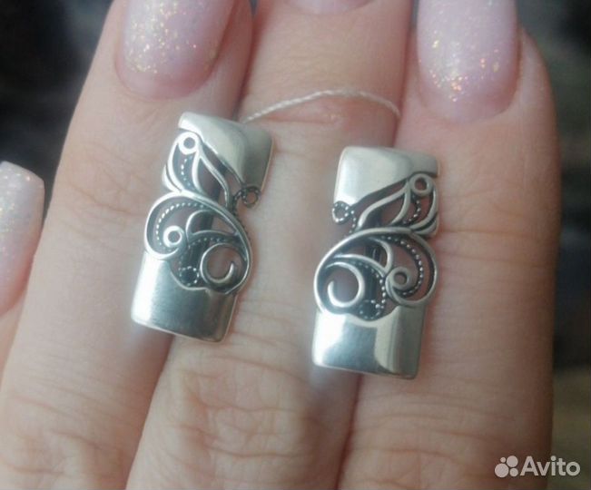 Серьги серебро