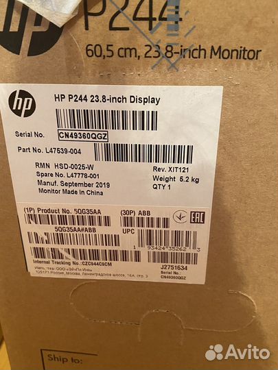 Монитор HP P244 23.8