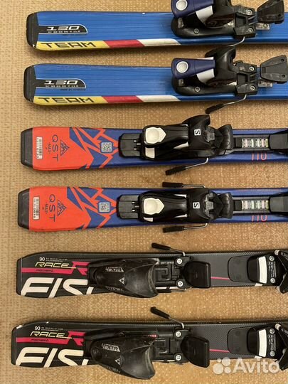 Горные лыжи Salomon 130, 110, Fischer 90
