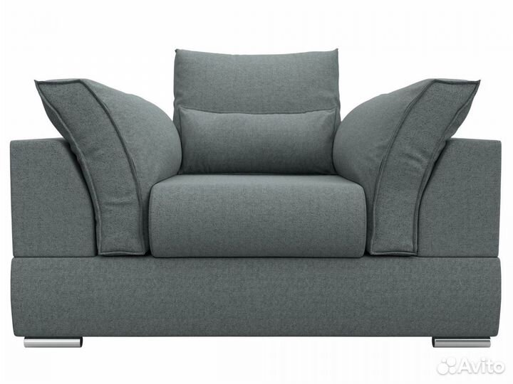 Кресло Пекин, рогожка, амур серый. Москва и мо