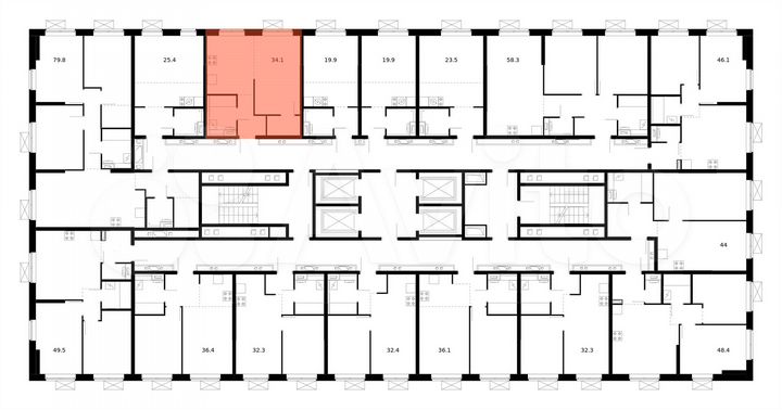 1-к. квартира, 34,1 м², 14/25 эт.