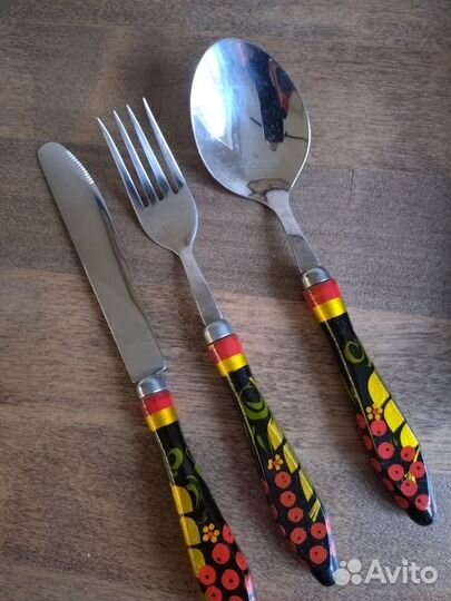 Набор столовых приборов Хохлома