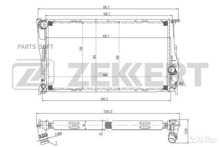 Радиатор охлаждения Бмв 1 (E82 88)