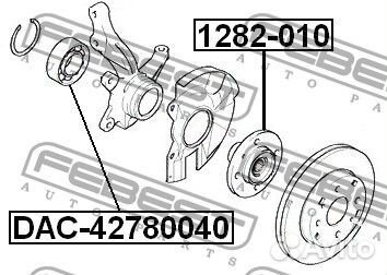 Подшипник ступичный передний 42x78x40