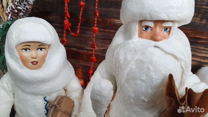 Ватный Дед Мороз и Снегурочка