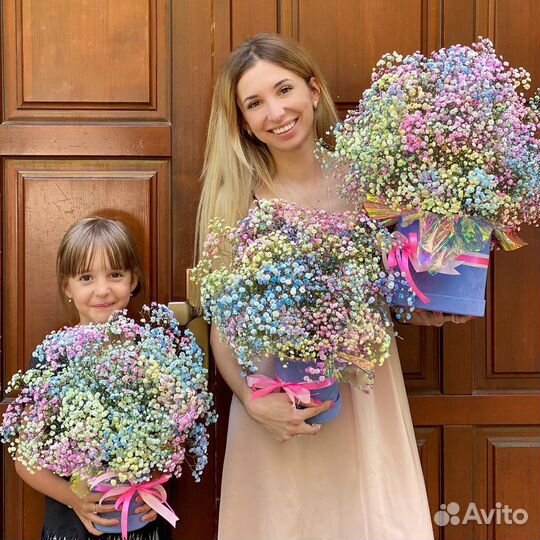 Коробки с Радужной Гипсофилой. Самовывоз/Доставка