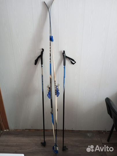 Лыжные палки,лыжи nordway 170. 1000 р