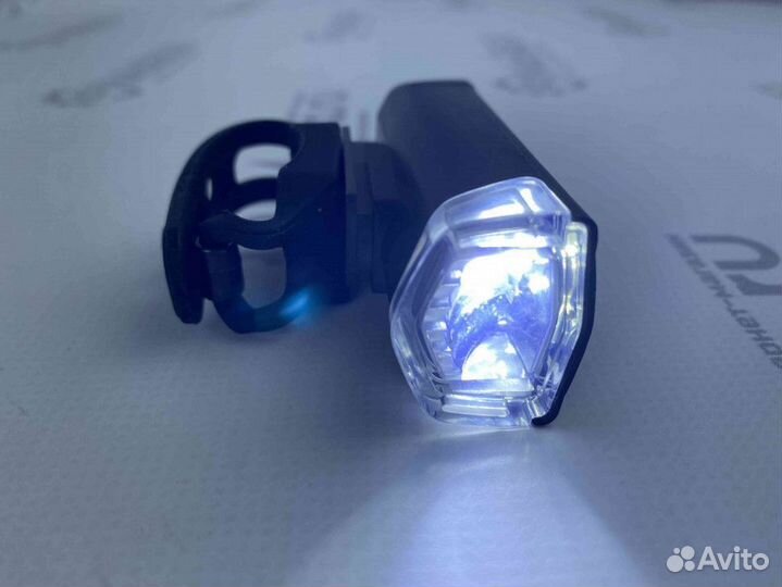 Фара вело передняя алюминиевая, встроенный аккумул