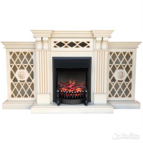 Электрокамин с полками Асгард