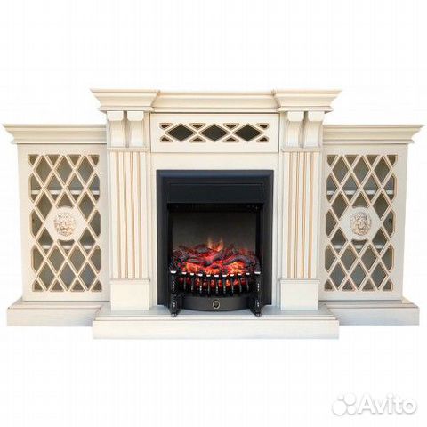 Электрокамин с полками Асгард