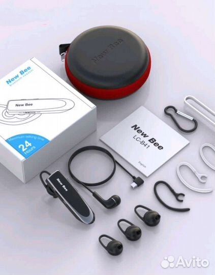 Bluetooth гарнитура NEW BEE с футляром(новое)