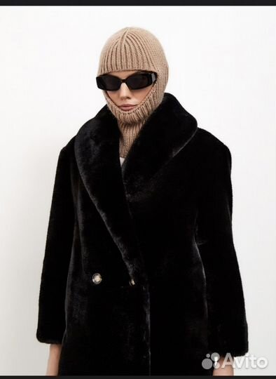 Балаклава новая бежевая теплая зимняя