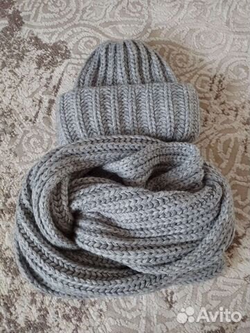 Комплект шапка и снуд женский