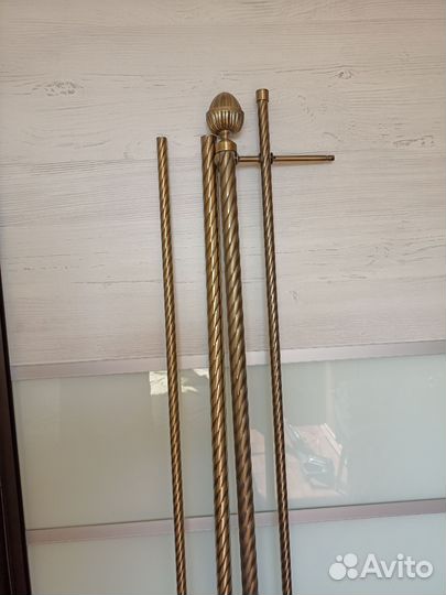 Карниз для штор двухрядный металлический