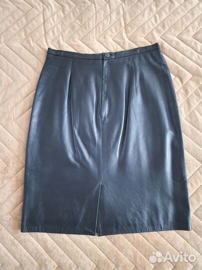 Кожаная юбка р.48