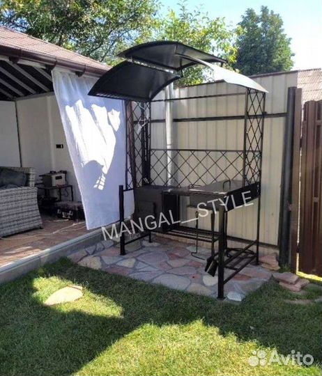 Мангал с крышей