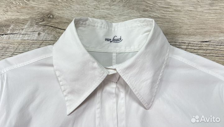 Van Laack женская белая рубашка с эластаном