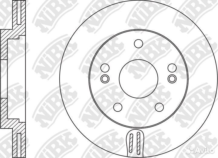 RN1548V Диск тормозной перед RN1548 NiBK