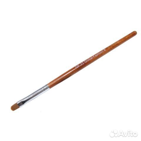 Плоская кисть для геля язычок № 8, Global Fashion