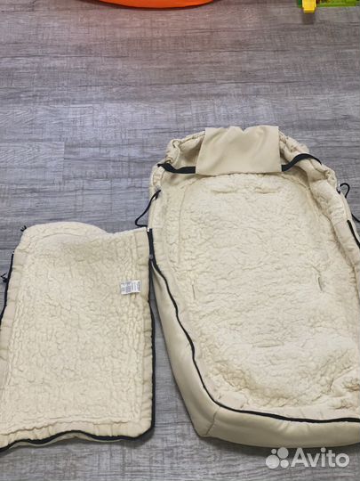 Зимний конверт в коляску на овчине
